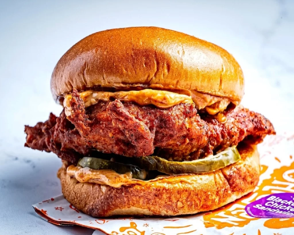 What is the Popeyes Blackened Chicken Sandwich Made Of